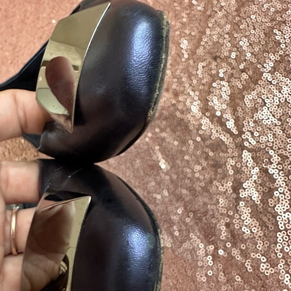 Max Mara Flats Womens 6.5  Blue Leather Patent Leather Bow Ballet Slip On. Italy - Picture 5 of 12